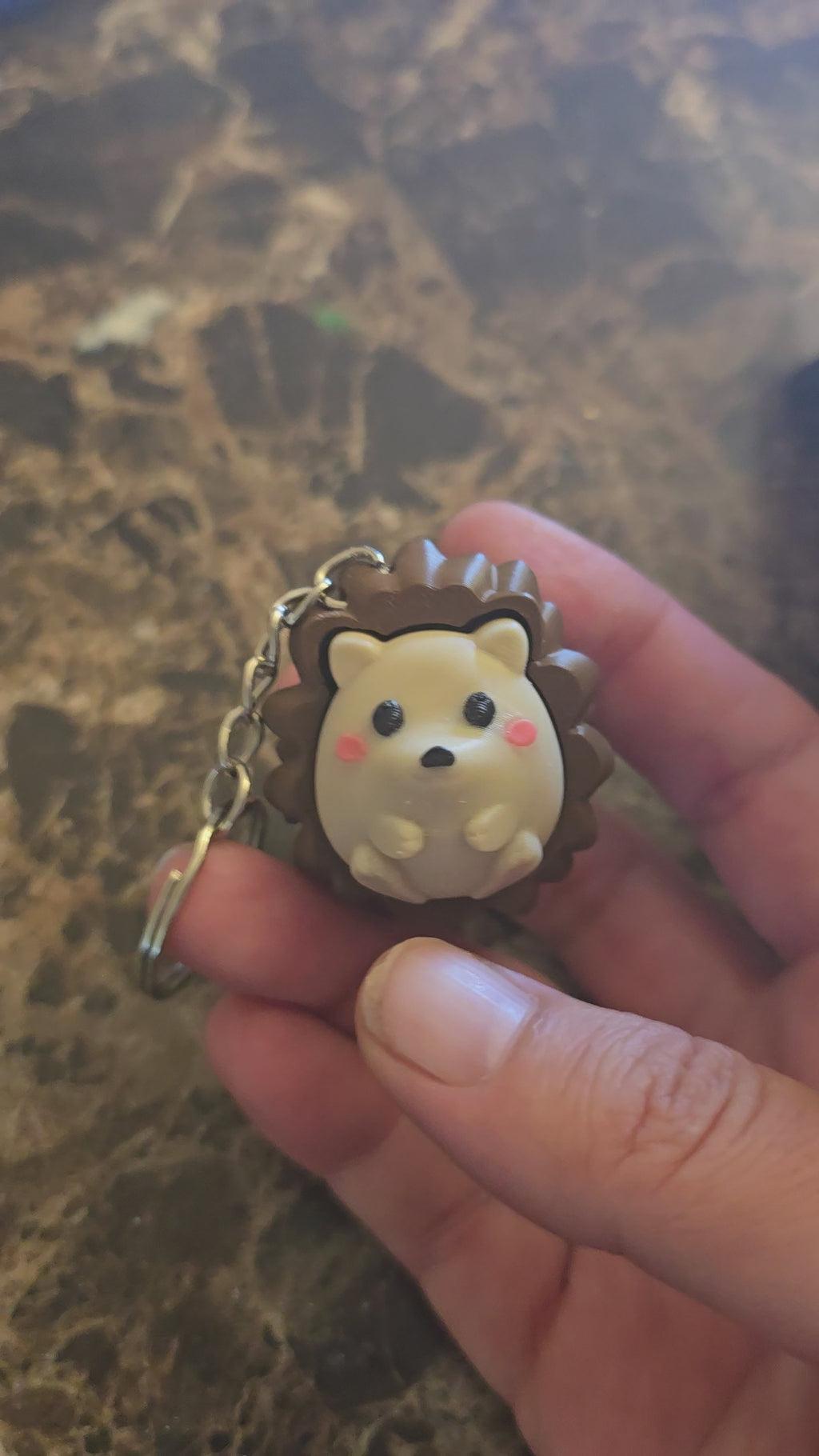 Hedgehog clicker keychain