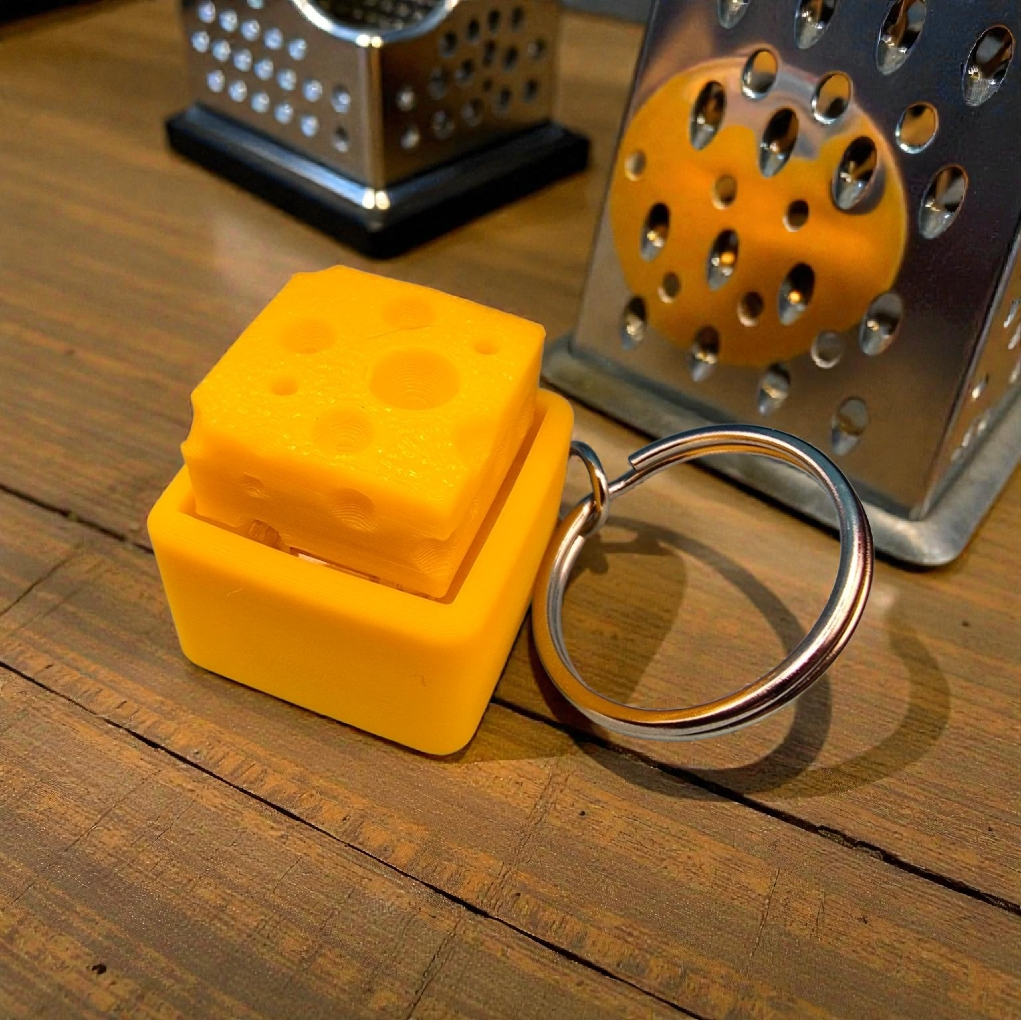 Cheese clicker keychain!