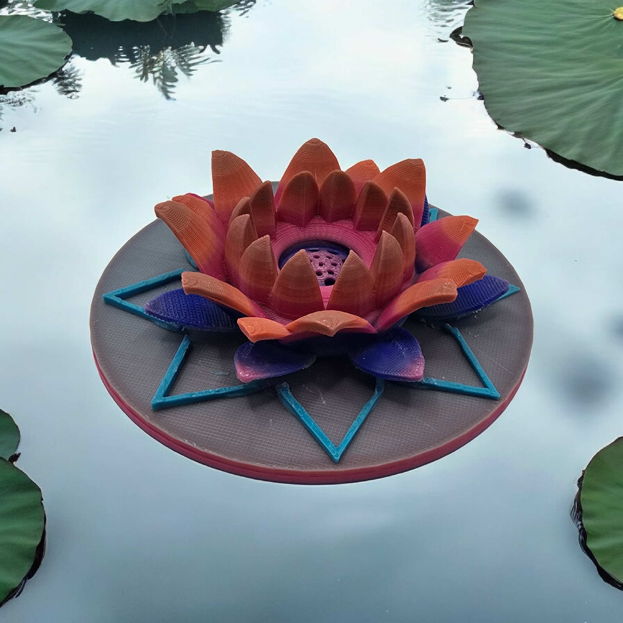 Lotus flower incense burner