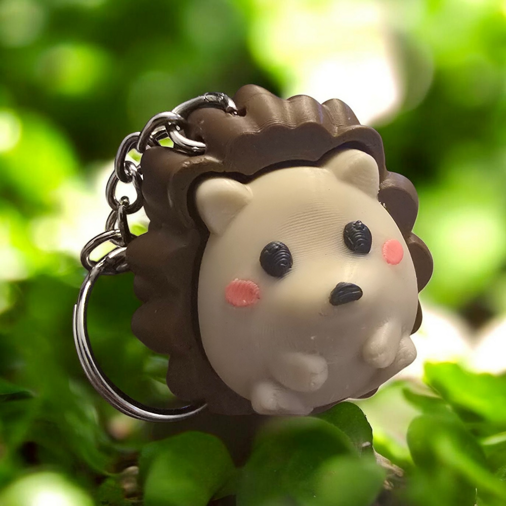 Hedgehog clicker keychain