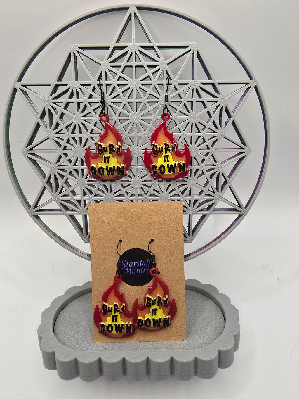"Burn it down" earrings
