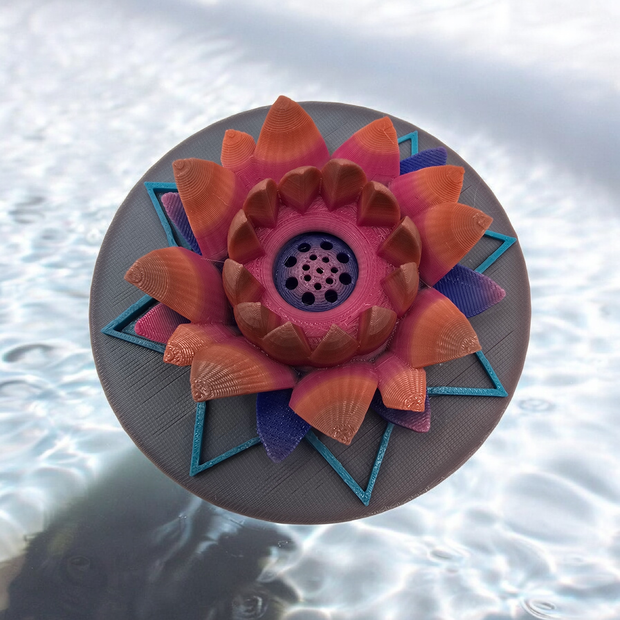 Lotus flower incense burner