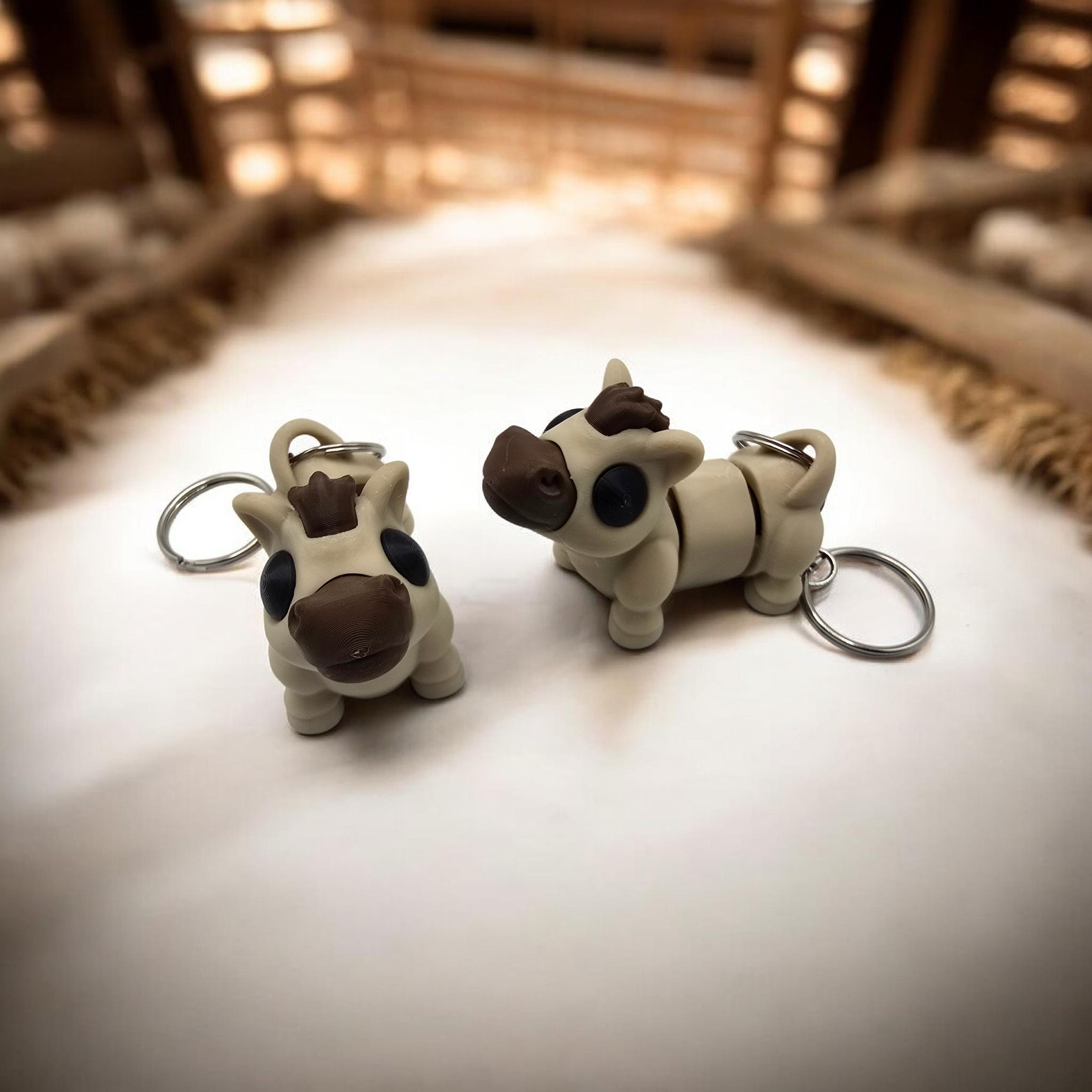 Flexi horse keychain