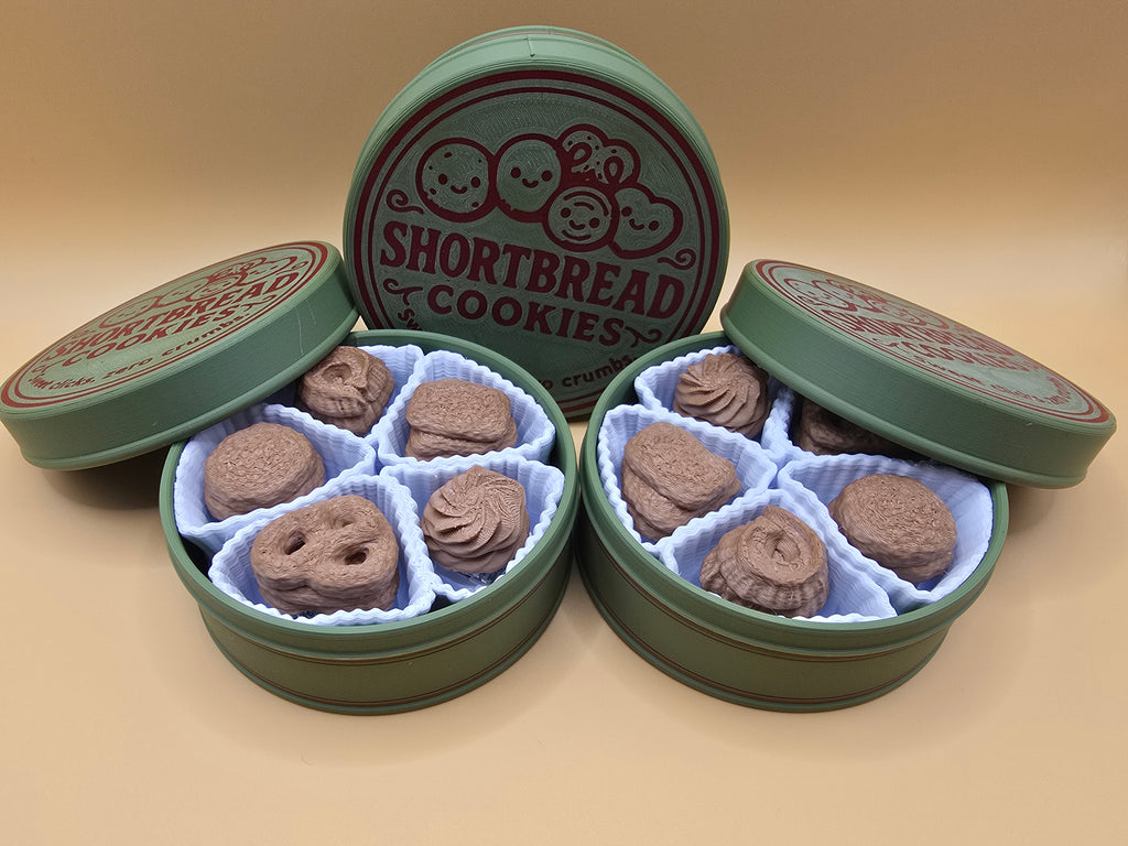 Shortbread cookie tin clicker